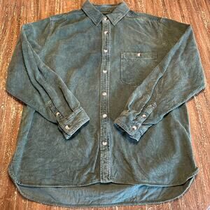 Urban Outfitters Corduroy Work Shirt Jacket Oversized Teal Green Men’s Size M